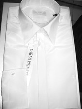 CAMICIA UOMO CARLO PIGNATELLI  CERIMONIA ELEGANTE SPOSO collo Italiano