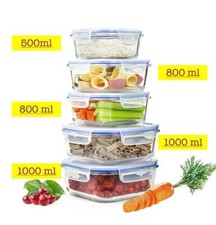 10pcs. Food containers 2x1L