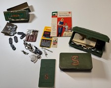 Vintage Lot of Singer Sewing Machine Feet, Accessories & German Tin Box