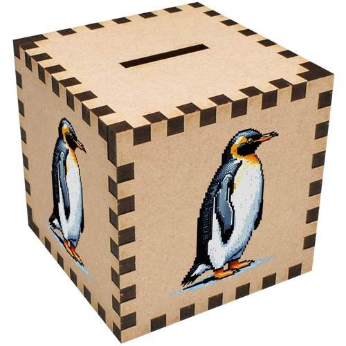 Pixel style king penguin - king, penguin'