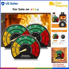 Termometro Stufa a Legna Magnetico Analogico Quadrante Grande 3 Pezzi per Riscaldamento Casa