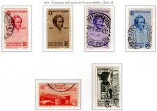 Regno di V.E.III - Centenario morte Vincenzo Bellini, #388/393.