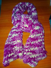 Sciarpa donna in morbida lana filato pelliccia