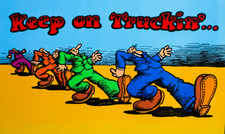 Poster Keep On Truckin' - arte da parete vintage anni 70 - 16x12/20x16/24x18/36x24