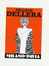 Q4 - Vintage Stickers Adesivo Pellicce Dellera Milano Pavia