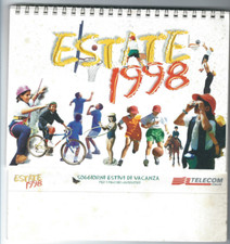 *SOGGIORNI ESTIVI TELECOM. CALENDARIO ORIGINALE 1998 RARO GADGET