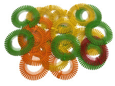24 PLASTIC ELASTIC HAIR BANDS