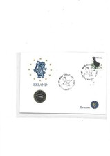 MONETE EURO - RARA!! 1 EURO EIRE, REP. IRLANDA 2002, FDC INCAPSULATA BUSTA FILAT