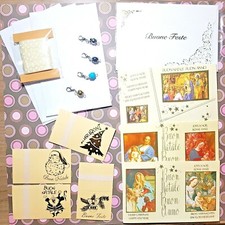 C8 lotto Natale Christmas Chiudi Pacco Biglietti Auguri ciondoli charms handmade