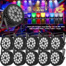 10x 270W 18 LED RGBW DMX PAR Can luce di scena DMX spettacolo discoteca wedding wash luce