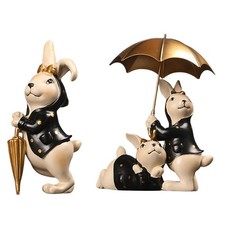 Ornamenti per il desktop Modello di coniglietto Scrivania moderna Luce di lusso