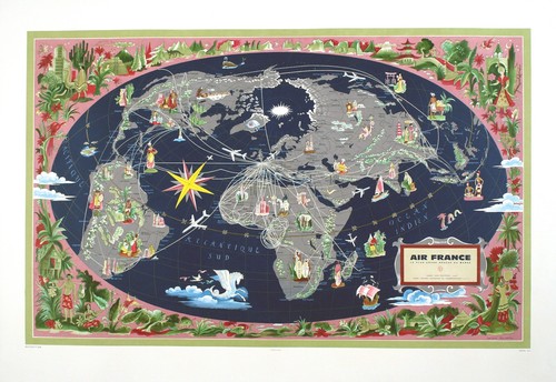 Poster mappa planisfero - poster,