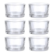 6 Pezzi Portacandele Vetro