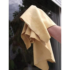 PANNO DI DAINO VERA PELLE SCAMOSCIATA - OTTIMO PER ASCIUGATURA VETRI AUTO / MOTO