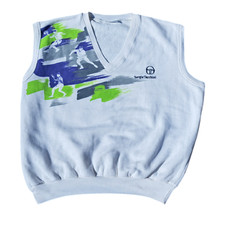 Sergio Tacchini Felpa smanicata gilet da tennis vintage 90S taglia L