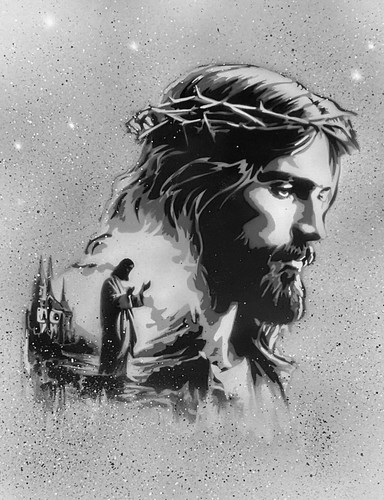 003 jesus stencil tatuaggio - ts-003,