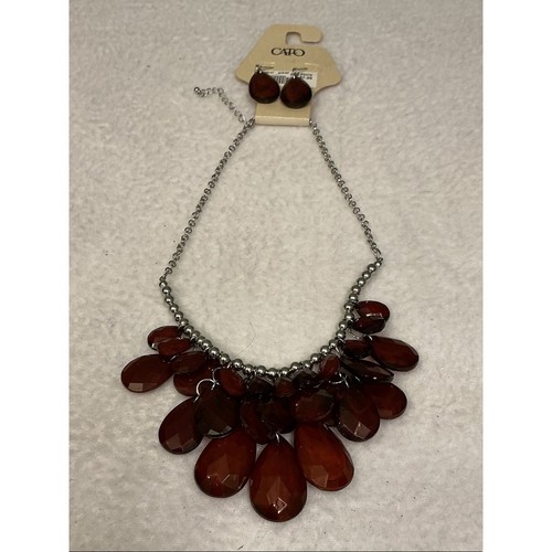 Collana goccia sfaccettata - a,
