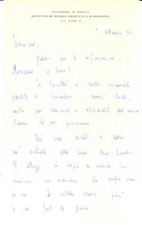 1958 UNIVERSITA' DI GENOVA Lettera Geo PISTARINO per nuovi locali - AUTOGRAFO