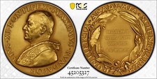 G084 Unica medaglia d'oro Vaticano 1969 da Papa Paolo VI a Edwin/Buzz Aldrin. PCGS