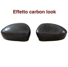 Coppia Calotte Specchietti Dx Sx Fiat 500, Abarth Effetto Fibra Di Carbonio