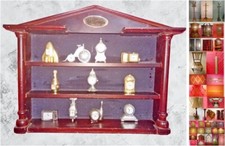 V - BACHECA ARTIGIANALE IN LEGNO LES TEMPS con 11 MINI OROLOGI da collezione