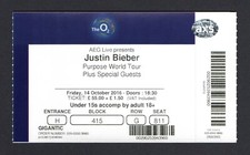 Justin Bieber - Ticket Stub -