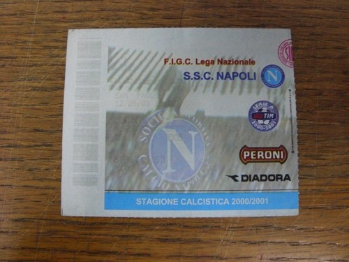 Biglietto 2001 napoli v - 12/05/2001:,