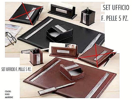 Set ufficio completo eco pelle - set,