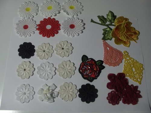 Applicazioni patch toppe fiori - applicazioni,