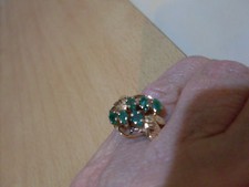 ORO 750 SMERALDI GIOIELLO VINTAGE CAPOLAVORO UNICO