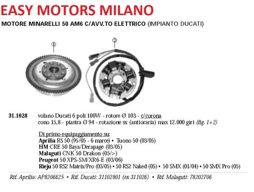 Volano statore mot - volano,