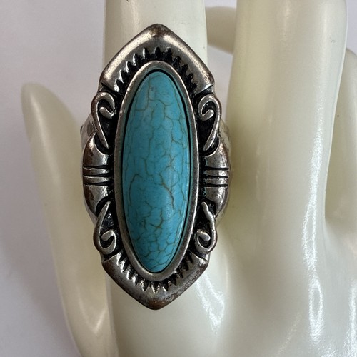Anello vintage finto turchese - anello,