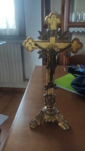 Crocifisso antico bronzo - crocifisso,