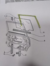 46510698 GUARNIZIONE SCORRI VETRO PORTA POSTERIORE DESTRA MULTIPLA DAL 98 ORIG.
