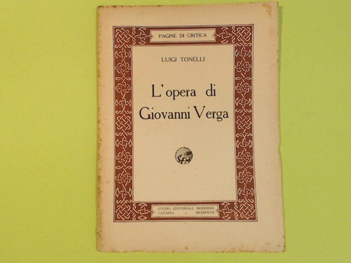 Opera giovanni verga - l'opera,