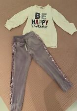 Original Marines Completo Felpa + Pantalone in Ciniglia Bambina Taglia 7/8 anni
