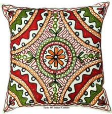 16 " Etnico Indiano Kutch Rabari Ricamato Divano/Divano/Cuscino - Copricuscino