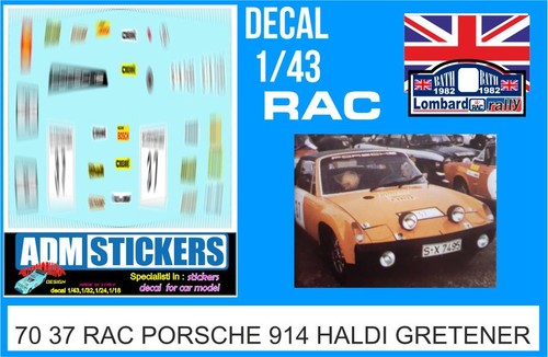 Decal 43 rally rac - 70,