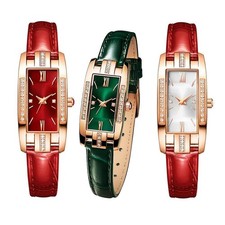 Orologio da Donna al Quarzo Quadrante Rettangolare con Strass