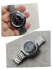 80s VOSTOK KOMANDIRSKIE TANK VINTAGE URSS RUSSIAN DIVER WATCH UHREN 39mm WORKING