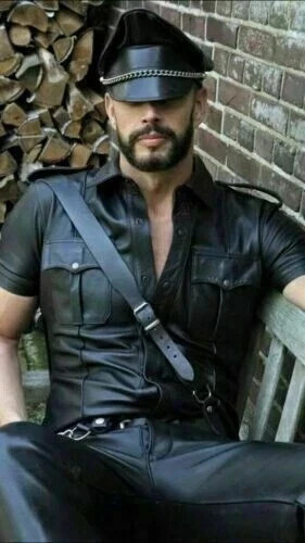 Camicia uomo pelle - , nera