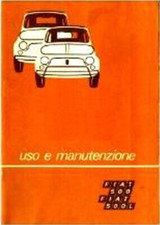 FIAT 500 F  L -1972   MANUALE USO E MANUTENZIONE! Driver’s Handbook!