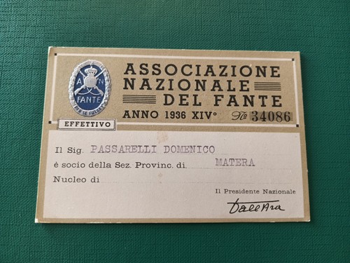 Ventennio tessera reggimento - ventennio,