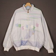 Giubbotto Australian colore bianco fantasia geometrica taglia 54 da uomo