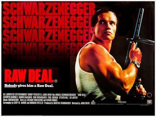 Raw deal 1986 quad poster - raw, uk