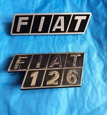 Kit FREGIO SCRITTA  FIAT  126 ANTERIORE + POSTERIORE IN PLASTICA