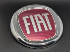 FIAT Ø 120MM AM0413S1 LOGO ROSSO SIGLA EMBLEMA FREGIO STEMMA SCRITTA BADGE TARGA