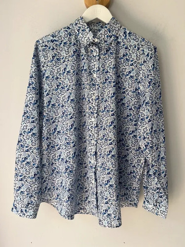 Camicia james meade bianca - bianca, blu