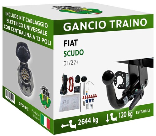 Gancio orizzontale estraibile - gancio,
