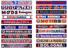 SUBBUTEO 20 " NUOVI " ADESIVI BOLOGNA TIFOSI "Tutti Diversi" per TRANSENNA VERDE
